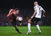 20 November 2020; Dan Casey of Bohemians in action against Chris Shields of Dundalk during the Extra.ie FAI Cup Quarter-Final match between Bohemians and Dundalk at Dalymount Park in Dublin. Photo by Ben McShane/Sportsfile