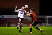 20 November 2020; Michael Duffy of Dundalk and Dan Casey of Bohemians during the Extra.ie FAI Cup Quarter-Final match between Bohemians and Dundalk at Dalymount Park in Dublin. Photo by Ben McShane/Sportsfile