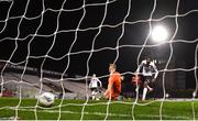 20 November 2020; Nathan Oduwa of Dundalk scores his side's fourth goal during the Extra.ie FAI Cup Quarter-Final match between Bohemians and Dundalk at Dalymount Park in Dublin. Photo by Stephen McCarthy/Sportsfile