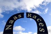 21 November 2020; A general view of a sign before the start of racing at Naas Racecourse in Kildare. Photo by Matt Browne/Sportsfile