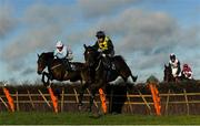 21 November 2020; Eventual winner Gabynako, with Jonathan Moore up, leads the field during the Dimond Walsh Hospitality Maiden Hurdle at Naas Racecourse in Kildare. Photo by Matt Browne/Sportsfile