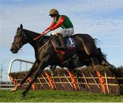 21 November 2020; Call Me Lyreen, with Jack Kennedy up, jump the last on their way to winning the Old Persian at Glenview Stud Fishery Lane Hurdle at Naas Racecourse in Kildare. Photo by Matt Browne/Sportsfile