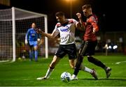 20 November 2020; Brian Gartland of Dundalk in action against Danny Grant of Bohemians during the Extra.ie FAI Cup Quarter-Final match between Bohemians and Dundalk at Dalymount Park in Dublin. Photo by Stephen McCarthy/Sportsfile