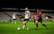 20 November 2020; Chris Shields of Dundalk in action against Dawson Devoy of Bohemians during the Extra.ie FAI Cup Quarter-Final match between Bohemians and Dundalk at Dalymount Park in Dublin. Photo by Stephen McCarthy/Sportsfile