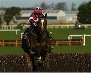 21 November 2020; Notebook, with Rachael Blackmore up, jump the last on their way to winning the Poplar Square Steeplechase at Naas Racecourse in Kildare. Photo by Matt Browne/Sportsfile