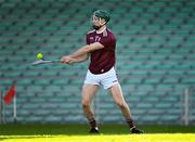 21 November 2020; Cathal Mannion of Galway shoots to score his side's first goal during the GAA Hurling All-Ireland Senior Championship Quarter-Final match between Galway and Tipperary at LIT Gaelic Grounds in Limerick. Photo by Piaras Ó Mídheach/Sportsfile