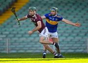 21 November 2020; Brian Concannon of Galway in action against Cathal Barrett of Tipperary during the GAA Hurling All-Ireland Senior Championship Quarter-Final match between Galway and Tipperary at LIT Gaelic Grounds in Limerick. Photo by Piaras Ó Mídheach/Sportsfile