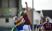 21 November 2020; Patrick Maher of Tipperary in action against Fintan Burke of Galway during the GAA Hurling All-Ireland Senior Championship Quarter-Final match between Galway and Tipperary at LIT Gaelic Grounds in Limerick. Photo by David Fitzgerald/Sportsfile