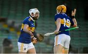 21 November 2020; Patrick Maher, left, celebrates after scoring his side's second goal with team-mate Jake Morris of Tipperary during the GAA Hurling All-Ireland Senior Championship Quarter-Final match between Galway and Tipperary at LIT Gaelic Grounds in Limerick. Photo by David Fitzgerald/Sportsfile