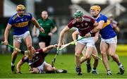 21 November 2020; Cathal Mannion of Galway in action against Pádraic Maher of Tipperary during the GAA Hurling All-Ireland Senior Championship Quarter-Final match between Galway and Tipperary at LIT Gaelic Grounds in Limerick. Photo by David Fitzgerald/Sportsfile