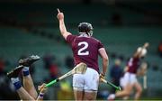 21 November 2020; Aidan Harte of Galway celebrates after scoring his side's third goal during the GAA Hurling All-Ireland Senior Championship Quarter-Final match between Galway and Tipperary at LIT Gaelic Grounds in Limerick. Photo by David Fitzgerald/Sportsfile