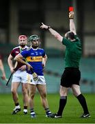 21 November 2020; Referee Johnny Murphy sends off Cathal Barrett of Tipperary during the GAA Hurling All-Ireland Senior Championship Quarter-Final match between Galway and Tipperary at LIT Gaelic Grounds in Limerick. Photo by David Fitzgerald/Sportsfile