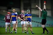 21 November 2020; Referee Johnny Murphy sends off Cathal Barrett of Tipperary during the GAA Hurling All-Ireland Senior Championship Quarter-Final match between Galway and Tipperary at LIT Gaelic Grounds in Limerick. Photo by David Fitzgerald/Sportsfile