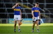 21 November 2020; Séamus Callanan, left, and John McGrath of Tipperary following the GAA Hurling All-Ireland Senior Championship Quarter-Final match between Galway and Tipperary at LIT Gaelic Grounds in Limerick. Photo by David Fitzgerald/Sportsfile