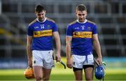 21 November 2020; Séamus Callanan, left, and John McGrath of Tipperary following the GAA Hurling All-Ireland Senior Championship Quarter-Final match between Galway and Tipperary at LIT Gaelic Grounds in Limerick. Photo by David Fitzgerald/Sportsfile