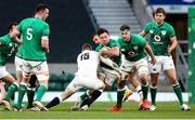 21 November 2020; Hugo Keenan of Ireland is tackled by Elliot Daly of England during the Autumn Nations Cup match between England and Ireland at Twickenham Stadium in London, England. Photo by Matt Impey/Sportsfile