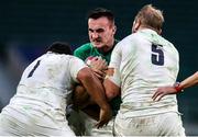 21 November 2020; Rónan Kelleher of Ireland is tackled by Mako Vunipola, left, and Sam Underhill of England during the Autumn Nations Cup match between England and Ireland at Twickenham Stadium in London, England. Photo by Matt Impey/Sportsfile