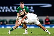 21 November 2020; Chris Farrell of Ireland is tackled by Ollie Lawrence of England during the Autumn Nations Cup match between England and Ireland at Twickenham Stadium in London, England. Photo by Matt Impey/Sportsfile