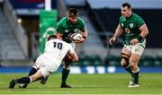 21 November 2020; CJ Stander of Ireland is tackled by Owen Farrell of England during the Autumn Nations Cup match between England and Ireland at Twickenham Stadium in London, England. Photo by Matt Impey/Sportsfile