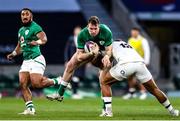 21 November 2020; Chris Farrell of Ireland is tackled by Ollie Lawrence of England during the Autumn Nations Cup match between England and Ireland at Twickenham Stadium in London, England. Photo by Matt Impey/Sportsfile
