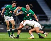 21 November 2020; James Lowe of Ireland is tackled by Henry Slade of England during the Autumn Nations Cup match between England and Ireland at Twickenham Stadium in London, England. Photo by Matt Impey/Sportsfile