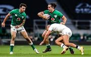 21 November 2020; James Lowe of Ireland is tackled by Henry Slade of England during the Autumn Nations Cup match between England and Ireland at Twickenham Stadium in London, England. Photo by Matt Impey/Sportsfile
