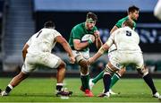 21 November 2020; Caelan Doris of Ireland in action against Mako Vunipola and Joe Launchbury of England during the Autumn Nations Cup match between England and Ireland at Twickenham Stadium in London, England. Photo by Matt Impey/Sportsfile