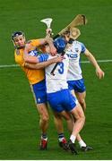 21 November 2020; Cathal Malone of Clare in action against Conor Prunty of Waterford during the GAA Hurling All-Ireland Senior Championship Quarter-Final match between Clare and Waterford at Pairc Uí Chaoimh in Cork. Photo by Eóin Noonan/Sportsfile