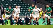 21 November 2020; Peter O'Mahony of Ireland in action against Elliot Daly of England during the Autumn Nations Cup match between England and Ireland at Twickenham Stadium in London, England. Photo by Matt Impey/Sportsfile