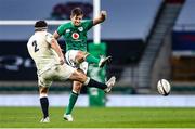 21 November 2020; Ross Byrne of Ireland in action against Jamie George of England during the Autumn Nations Cup match between England and Ireland at Twickenham Stadium in London, England. Photo by Matt Impey/Sportsfile