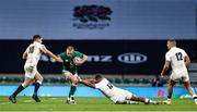 21 November 2020; Keith Earls of Ireland is tackled by Owen Farrell and Ollie Lawrence of England during the Autumn Nations Cup match between England and Ireland at Twickenham Stadium in London, England. Photo by Matt Impey/Sportsfile