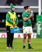 21 November 2020; Jonathan Sexton of Ireland acting as water carrier alongside James Lowe during the Autumn Nations Cup match between England and Ireland at Twickenham Stadium in London, England. Photo by Matt Impey/Sportsfile