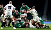 21 November 2020; Conor Murray of Ireland is tackled by Ollie Lawrence of England during the Autumn Nations Cup match between England and Ireland at Twickenham Stadium in London, England. Photo by Matt Impey/Sportsfile