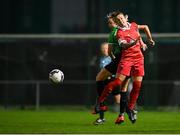 21 November 2020; Pearl Slattery of Shelbourne in action against Stephanie Roche of Peamount United during the Women's National League match between Peamount United and Shelbourne at PRL Park in Greenogue, Dublin. Photo by Seb Daly/Sportsfile