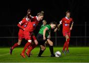 21 November 2020; Eleanor Ryan-Doyle of Peamount United in action against Jess Gleeson of Shelbourne during the Women's National League match between Peamount United and Shelbourne at PRL Park in Greenogue, Dublin. Photo by Seb Daly/Sportsfile