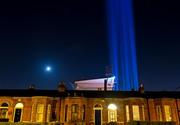 21 November 2020; A general view of the 14 lights shining over Clonliffe Road in Dublin during the GAA Bloody Sunday Commemoration at Croke Park in Dublin. On this day 100 years ago, Sunday 21 November 1920, an attack by Crown Forces on the attendees at a challenge Gaelic Football match between Dublin and Tipperary during the Irish War of Independence resulted in 14 people being murdered. Along with the 13 supporters that lost their lives that day a Tipperary footballer, Michael Hogan, also died. The main stand in Croke Park, the Hogan Stand, was subsequently named after him. Photo by Ramsey Cardy/Sportsfile