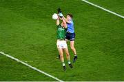 21 November 2020; Shane Walsh of Meath in action against Michael Fitzsimons of Dublin during the Leinster GAA Football Senior Championship Final match between Dublin and Meath at Croke Park in Dublin. Photo by Daire Brennan/Sportsfile