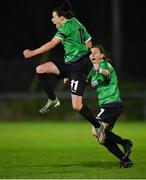 21 November 2020; Áine O’Gorman of Peamount United celebrates after scoring her side's first goal during the Women's National League match between Peamount United and Shelbourne at PRL Park in Greenogue, Dublin. Photo by Seb Daly/Sportsfile