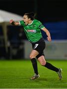 21 November 2020; Áine O’Gorman of Peamount United celebrates after scoring her side's first goal during the Women's National League match between Peamount United and Shelbourne at PRL Park in Greenogue, Dublin. Photo by Seb Daly/Sportsfile