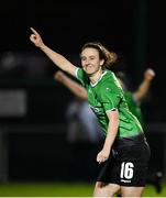 21 November 2020; Karen Duggan of Peamount United celebrates after scoring her side's second goal during the Women's National League match between Peamount United and Shelbourne at PRL Park in Greenogue, Dublin. Photo by Seb Daly/Sportsfile