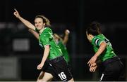 21 November 2020; Karen Duggan of Peamount United celebrates after scoring her side's second goal during the Women's National League match between Peamount United and Shelbourne at PRL Park in Greenogue, Dublin. Photo by Seb Daly/Sportsfile