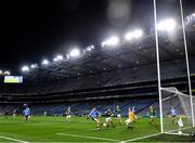 21 November 2020; Dean Rock of Dublin shoots to score his side's first goal during the Leinster GAA Football Senior Championship Final match between Dublin and Meath at Croke Park in Dublin. Photo by Ramsey Cardy/Sportsfile