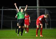 21 November 2020; Peamount United captain Áine O’Gorman celebrates at the final whistle following her side's victory over Shelbourne in their Women's National League at PRL Park in Greenogue, Dublin. Photo by Seb Daly/Sportsfile