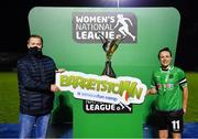 21 November 2020; Peamount United captain Áine O’Gorman and Tim O'Dea, Director of Development, Barretstown, following the Women's National League match between Peamount United and Shelbourne at PRL Park in Greenogue, Dublin. Photo by Seb Daly/Sportsfile