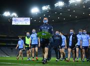 21 November 2020; Dublin captain Stephen Cluxton and team-mates place a wreath following the Leinster GAA Football Senior Championship Final match between Dublin and Meath at Croke Park in Dublin, to commemorate the 100th anniversary of Bloody Sunday. Photo by Stephen McCarthy/Sportsfile