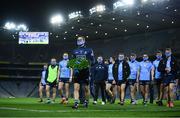 21 November 2020; Dublin captain Stephen Cluxton and team-mates place a wreath following the Leinster GAA Football Senior Championship Final match between Dublin and Meath at Croke Park in Dublin, to commemorate the 100th anniversary of Bloody Sunday. Photo by Stephen McCarthy/Sportsfile
