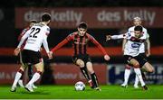 20 November 2020; Dawson Devoy of Bohemians in action against Stefan Colovic, left, and Sean Gannon of Dundalk during the Extra.ie FAI Cup Quarter-Final match between Bohemians and Dundalk at Dalymount Park in Dublin. Photo by Ben McShane/Sportsfile