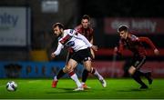 20 November 2020; Stefan Colovic of Dundalk and Paddy Kirk of Bohemians during the Extra.ie FAI Cup Quarter-Final match between Bohemians and Dundalk at Dalymount Park in Dublin. Photo by Ben McShane/Sportsfile