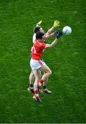 22 November 2020; John O’ Rourke of Cork in action against Bill Maher of Tipperary during the Munster GAA Football Senior Championship Final match between Cork and Tipperary at Páirc Uí Chaoimh in Cork. Photo by Daire Brennan/Sportsfile