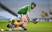 22 November 2020; Eoin Delaney of Mayo gets past Stephen Gillespie of Donegal during the Nickey Rackard Cup Final match between Donegal and Mayo at Croke Park in Dublin. Photo by Piaras Ó Mídheach/Sportsfile